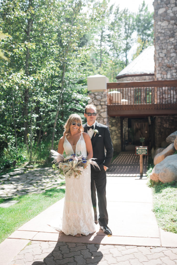 Bride and groom at Beaver Creek venue