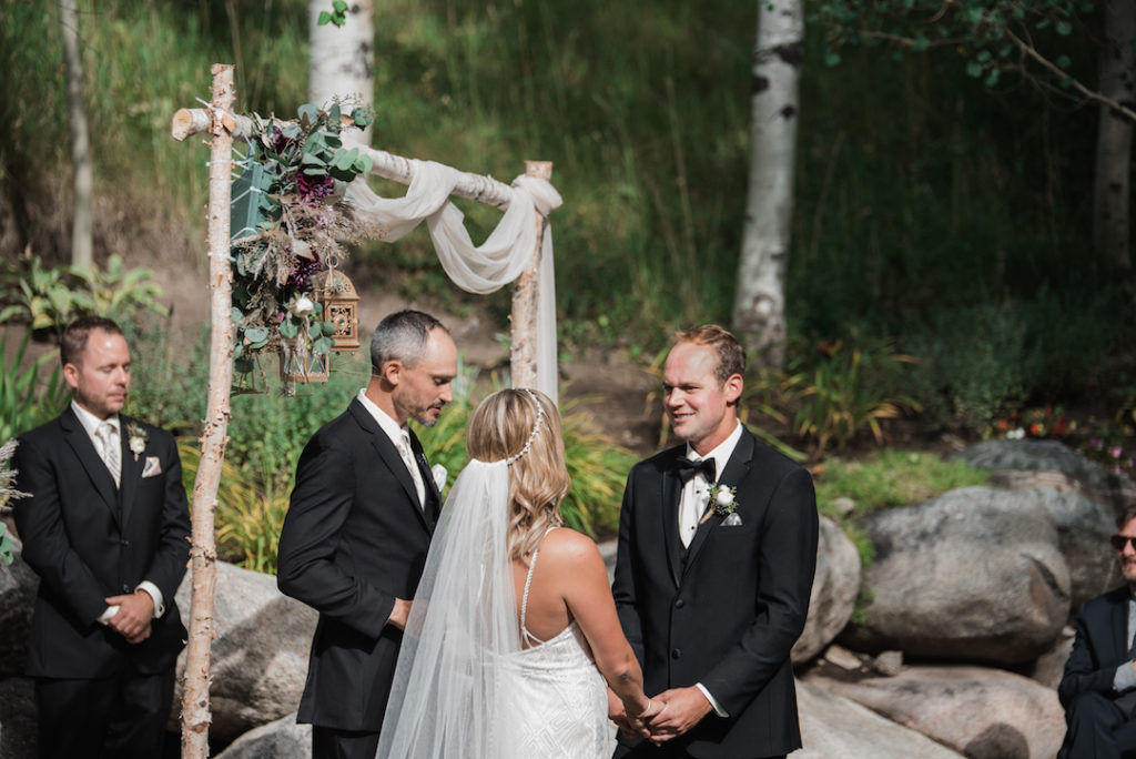 Bride and groom at Beaver Creek ceremony