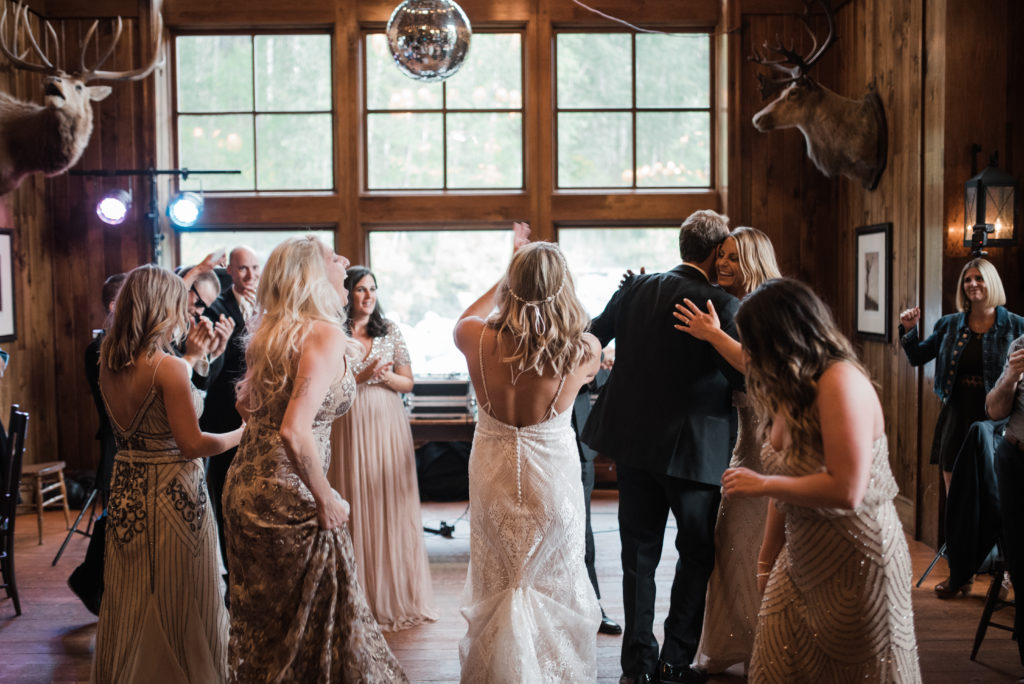 Bride and groom dancing at Beaver Creek venue