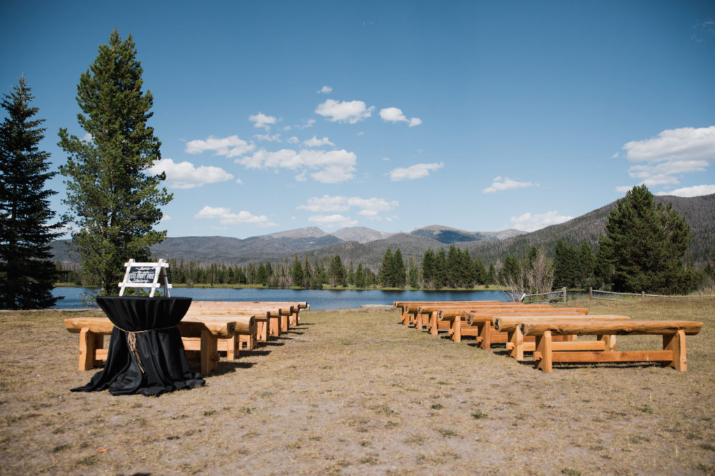 Ceremony for Grand Lake wedding