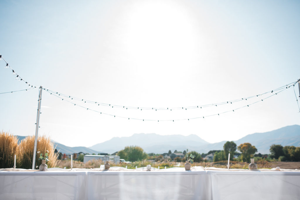 Reception details with mountains 