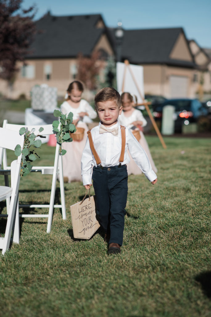 Ring bearers at ceremony