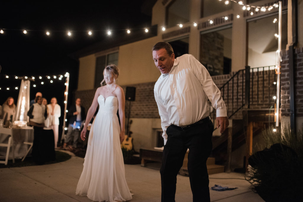 Father-daughter dance at Heber City wedding 