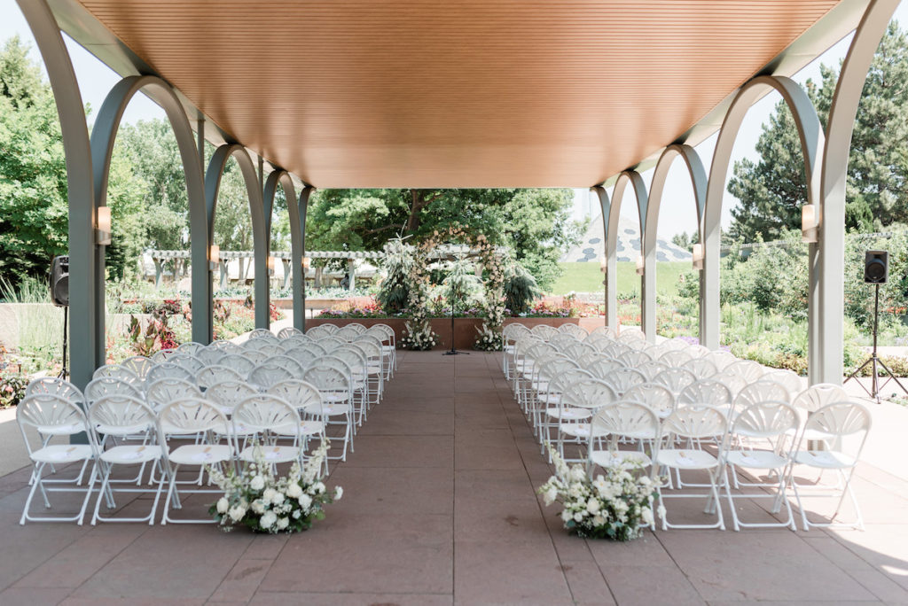 Ceremony at Denver botanic garden wedding
